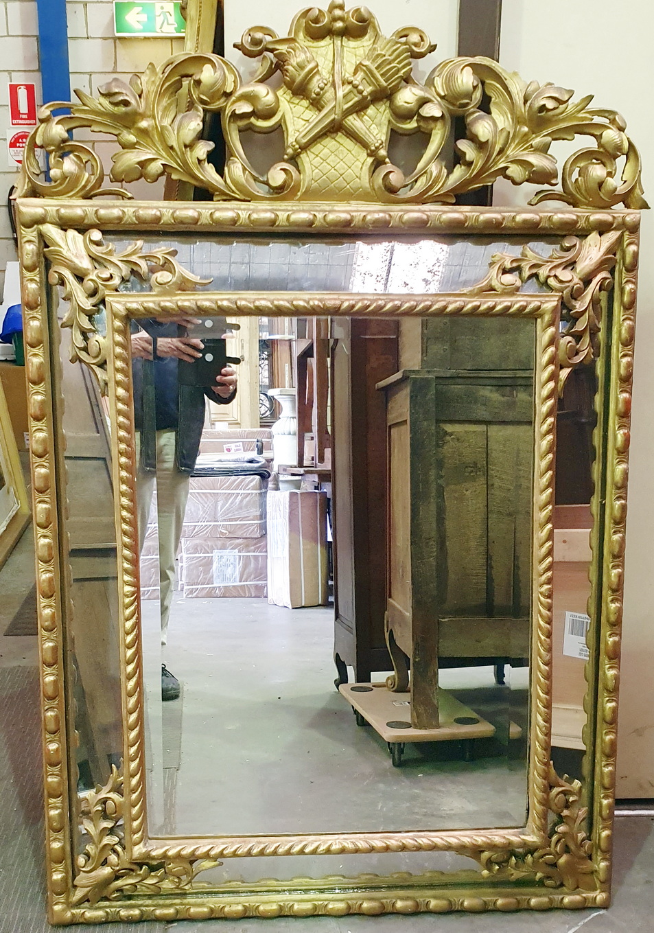 A French Louis XVI 'Cushion' Mirror